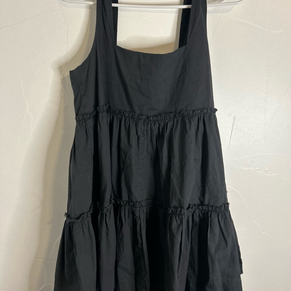 Day + Moon Black tiered ruffle mini sundress - Picture 4 of 5